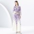 2024 Early Spring - Retro Palace Style V-neck Lantern Sleeve Long Printed Dress