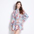 Original in stock | 2024 early spring temperament printed long sleeved retro short dress