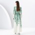 2024 Early Spring - Retro Palace Style V-neck Lantern Sleeve Long Printed Dress