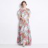 2024 premium skin friendly heavyweight Tencel printed large swing dress