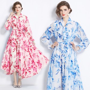 2024 chiffon printed dress