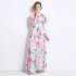 2024 premium skin friendly heavyweight Tencel printed large swing dress