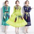 2023 Western style Printed Three House Wrinkle Fashion Set Two Piece Set