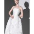 Spot light luxury heavy industry white strapless Vietnamese designer waist cinching niche nail bead feather dress 30204