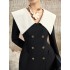 Spot Vietnamese designer contrasting large lapel windbreaker style double breasted temperament commuting dress jacket 22247