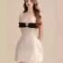 Spot small fragrant butterfly bow strapless short skirt new style socialite design sense niche party dress 40143