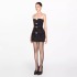 Spot French Light Luxury Nail Bead Bow Strap Short Skirt New Small Fragrant Wind Waist A-line Dress 40067