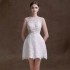 Elegant lace hollow out short skirt set in stock, new style, slim fit white dress jacket 40177