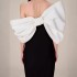 Spot black and white contrasting mesh spliced big bow dress, lobster 30309