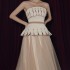 Spot Vietnamese design skirt new style temperament embroidery strapless patchwork pleated mesh dress 30025