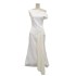 Elegant temperament, pleated sloping shoulder irregular dress, long skirt, new design sense, dress 40163