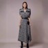 High end commuting plaid suit skirt in stock, spring and summer new style, big cuff cardigan jacket, high waisted long skirt 40036