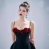 Spot French three-dimensional flower suspender short skirt, new socialite princess puffy dress 40148