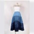 Vietnamese Design Skirt Early Autumn New Heavy Industry Cowboy Gradient Small Dress Strap Long Dress 22216