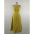 In stock elegant pleated single shoulder dress long skirt 2024 new high waisted yellow dress 40106