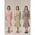 Vintage Thousand Bird Grid Small Fragrant Style Set in Stock, Vietnamese Designer Vest Fishtail Skirt Jacket 3-Piece Set 22220