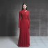 Pre sale design with pleated hollow out long skirt for autumn, new high-end slim fit solid color dress 40246