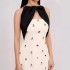 Spot Heavy Industry Nail Bead Hollow Out Color Contrasting Dress, New Style, Niche Style, Waist up Skirt 40077