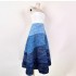 Vietnamese Design Skirt Early Autumn New Heavy Industry Cowboy Gradient Small Dress Strap Long Dress 22216