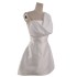 In stock elegant one shoulder camisole dress short skirt new high-end sense niche strapless white dress 40165