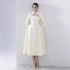 Spot small fragrant style hollow out dress new style temperament socialite waist cinched long sleeved long skirt 40020