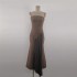 Spot temperament pleated irregular suspender long skirt, new elegant and slimming dress, hip hugging dress 40612