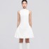 High end metal buckle symmetrical pleated sleeveless short skirt design, niche waist cinching dress ZK40007