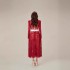 Spot Heavy Industry Embroidered Red and White Dress 30033