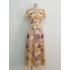 Spot Vietnamese designer's new colorful flower water-soluble embroidery short sleeved V-neck temperament dress 30181