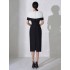 Spot Vietnamese designer's new two-piece contrasting cape set, cape jacket, camisole dress 22237