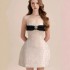 Spot small fragrant butterfly bow strapless short skirt new style socialite design sense niche party dress 40143