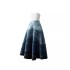 Vietnamese Design Skirt Early Autumn New Heavy Industry Cowboy Gradient Small Dress Strap Long Dress 22216