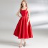 Real shot spot Hepburn style waist cinching slimming camisole dress for women's new slim fit with belt included