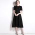 Real time spot black Hepburn style dress for women's summer dress 2022 new dress small black dress