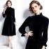 Real shot in stock: Ribu Autumn New Women's Clothing Palace Style Velvet Dress