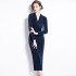 Real shot spot V-neck strap long sleeved solid color slimming bag body slimming versatile velvet dress