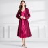 Real shot spot rose red retro trench coat for women's autumn and winter suit collar and waist long coat