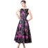 Real time stock sleeveless high waisted dress with three-dimensional cutting and waist cinching A-line skirt