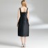 Real shot spot camisole small dress heavy industry rhinestone big swing A-line dress looks thin and small black dress for women