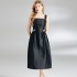 Real shot spot camisole small dress heavy industry rhinestone big swing A-line dress looks thin and small black dress for women