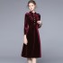 Real time spot new women's slimming and socialite dinner dress, velvet dress