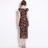 Real time stock retro cheongsam improved hip hugging dress fishtail skirt mid length skirt