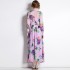 Real shooting of niche French floral long dresses and ankle pleated skirts in stock, slimming women's new styles