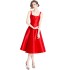 Real time spot 2023 autumn new women's clothing with waist cinching and slimming effect, rose red small dress with suspender dress