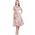 Real time spot printed waist cinching shirt dress, retro commuting belt gift