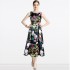 Real time stock sleeveless high waisted dress with three-dimensional cutting and waist cinching A-line skirt