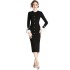 Real time spot French Hepburn patchwork small fragrance Roman slim fit dress