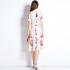 Realistic spot printed slim fit and slimming French style dress with tie and belt included