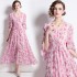 Real time spot tea break French floral dress for women's summer 2022 new women's dress