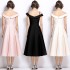 Real shot spot one shoulder camisole dress with women's French temperament and high-end feeling, waist cinching gift skirt